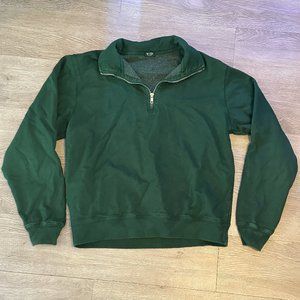 Green J. Galt Quarter Zip Pullover Sweatshirt